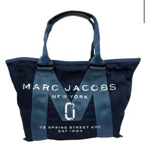 Marc Jacobs Navy Denim Blue Tote Bag